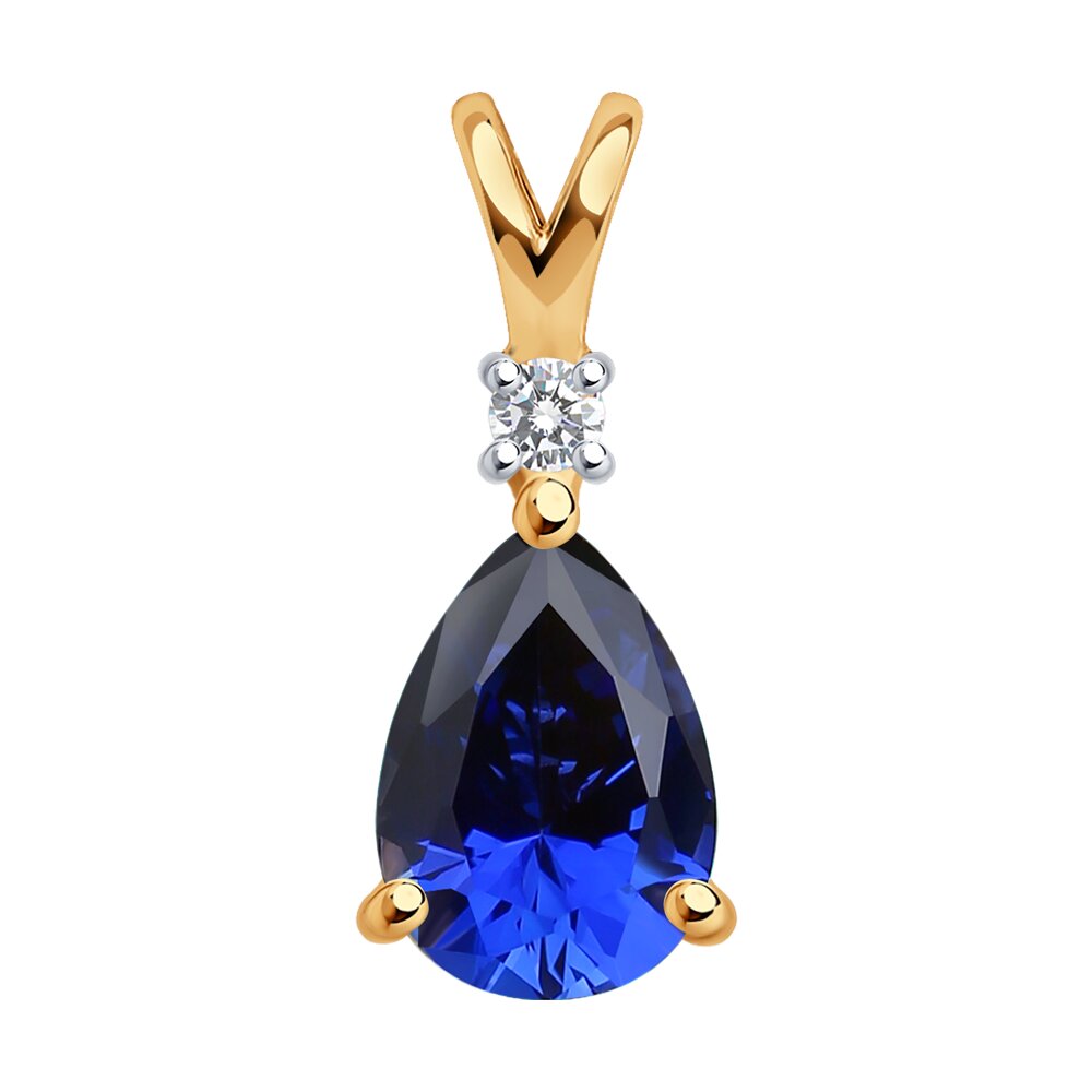 

Подвеска SOKOLOV Diamonds из золота с бриллиантом и корундом