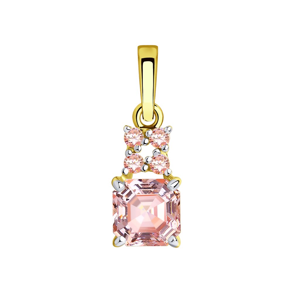 

Подвеска SOKOLOV из желтого золота со Swarovski Zirconia