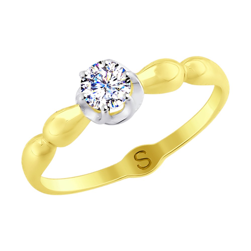 

Кольцо SOKOLOV из желтого золота со Swarovski Zirconia