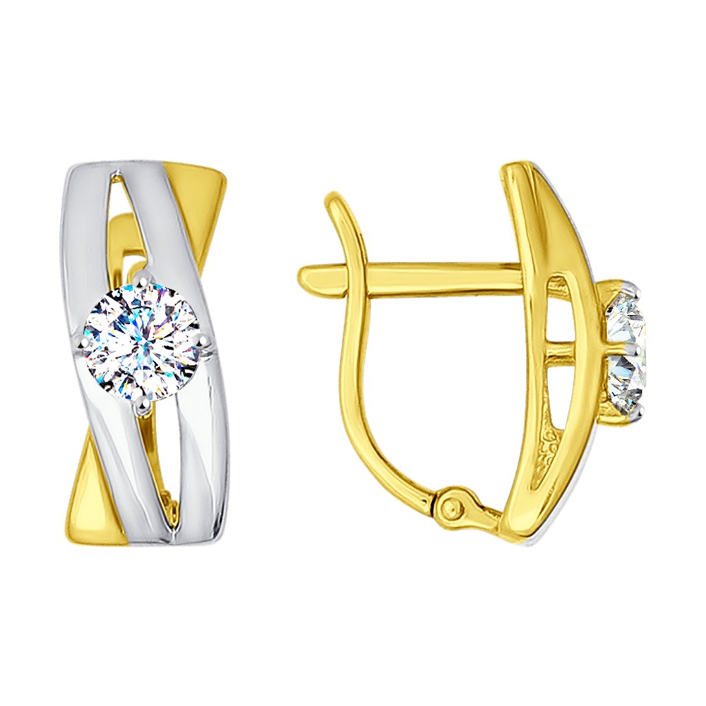 

Серьги SOKOLOV из желтого золота со Swarovski Zirconia