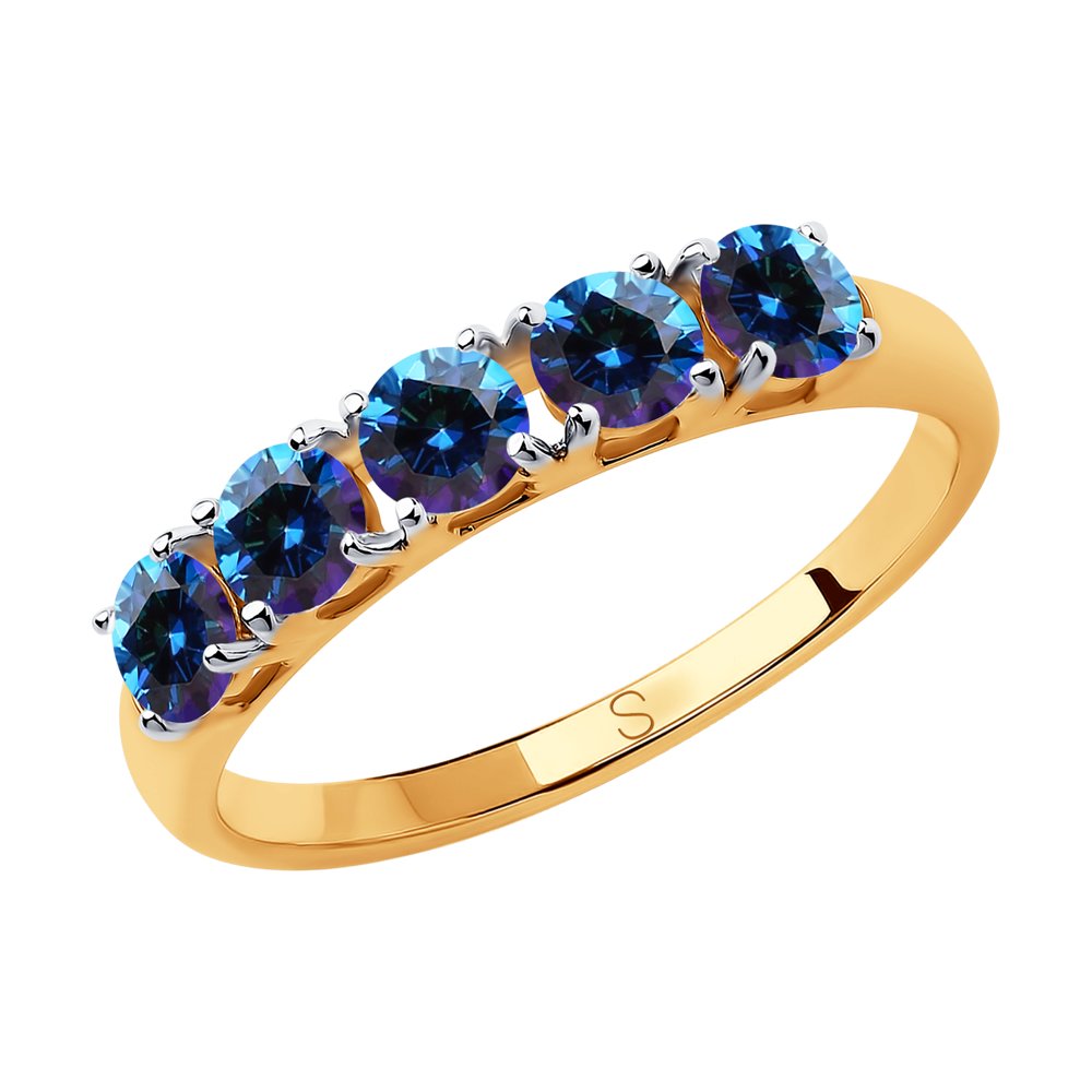 

Кольцо SOKOLOV из золота с синими Swarovski Zirconia