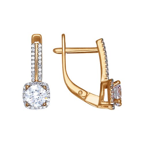 

Серьги SOKOLOV из золота со swarovski zirconia