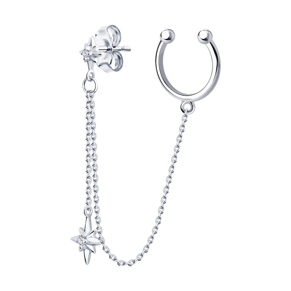 Серьга SOKOLOV из серебра с фианитами 6990₽