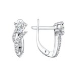 Серьги из серебра с фианитами