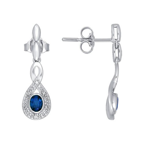 

Серьги SOKOLOV из белого золота с бриллиантами и сапфирами