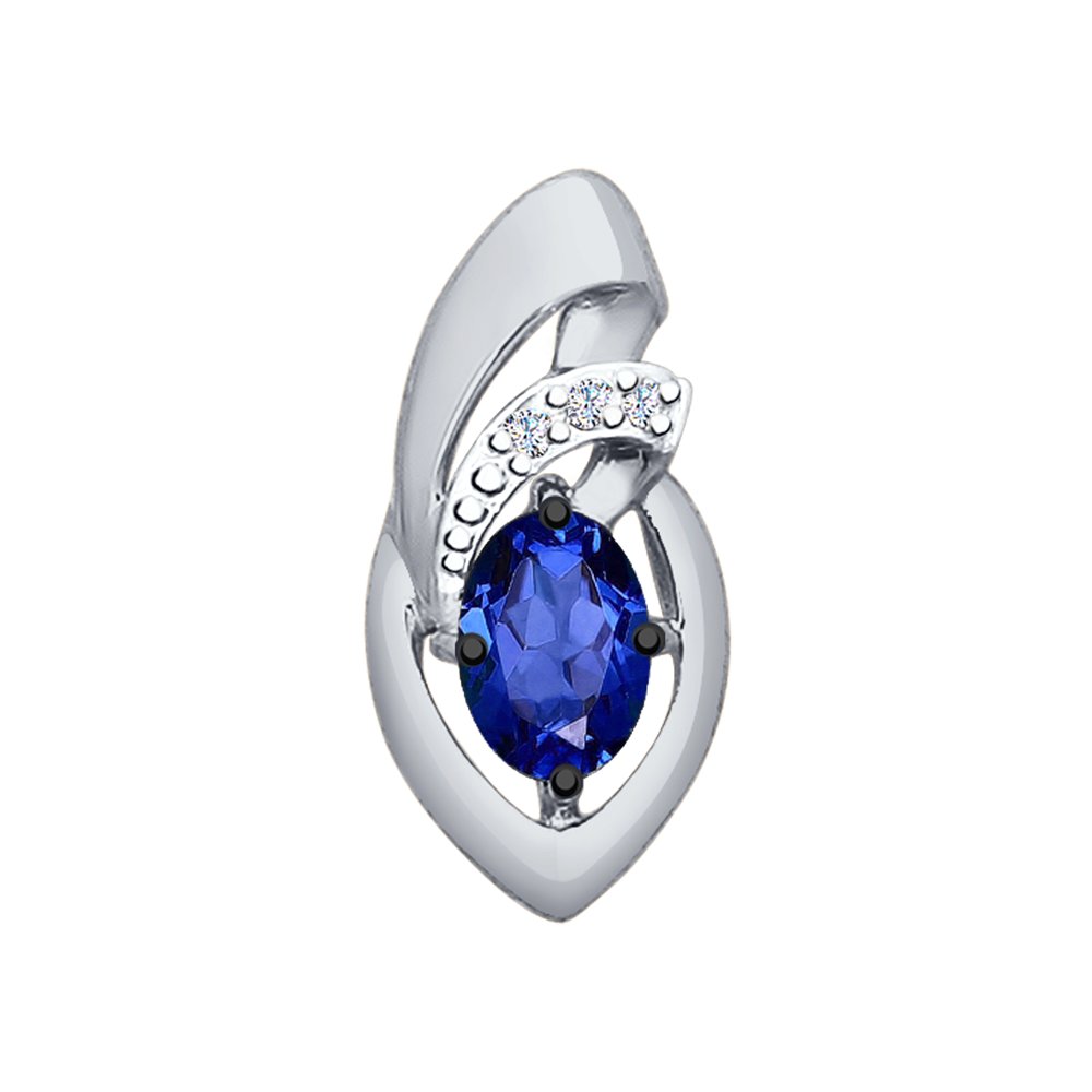 

Подвеска SOKOLOV Diamonds из белого золота с бриллиантами и сапфиром