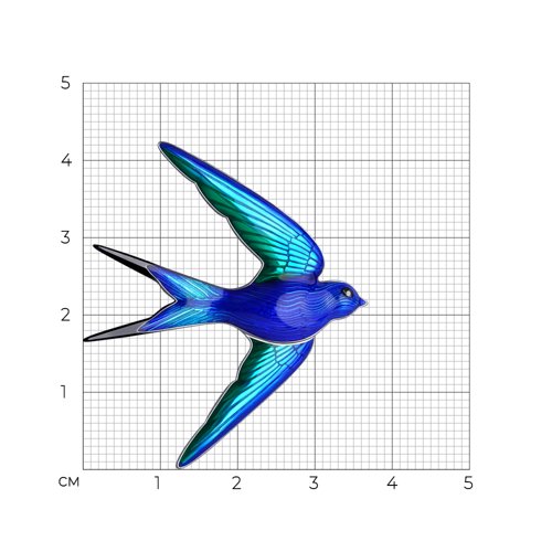 Брошь из серебра с эмалью - фото 5