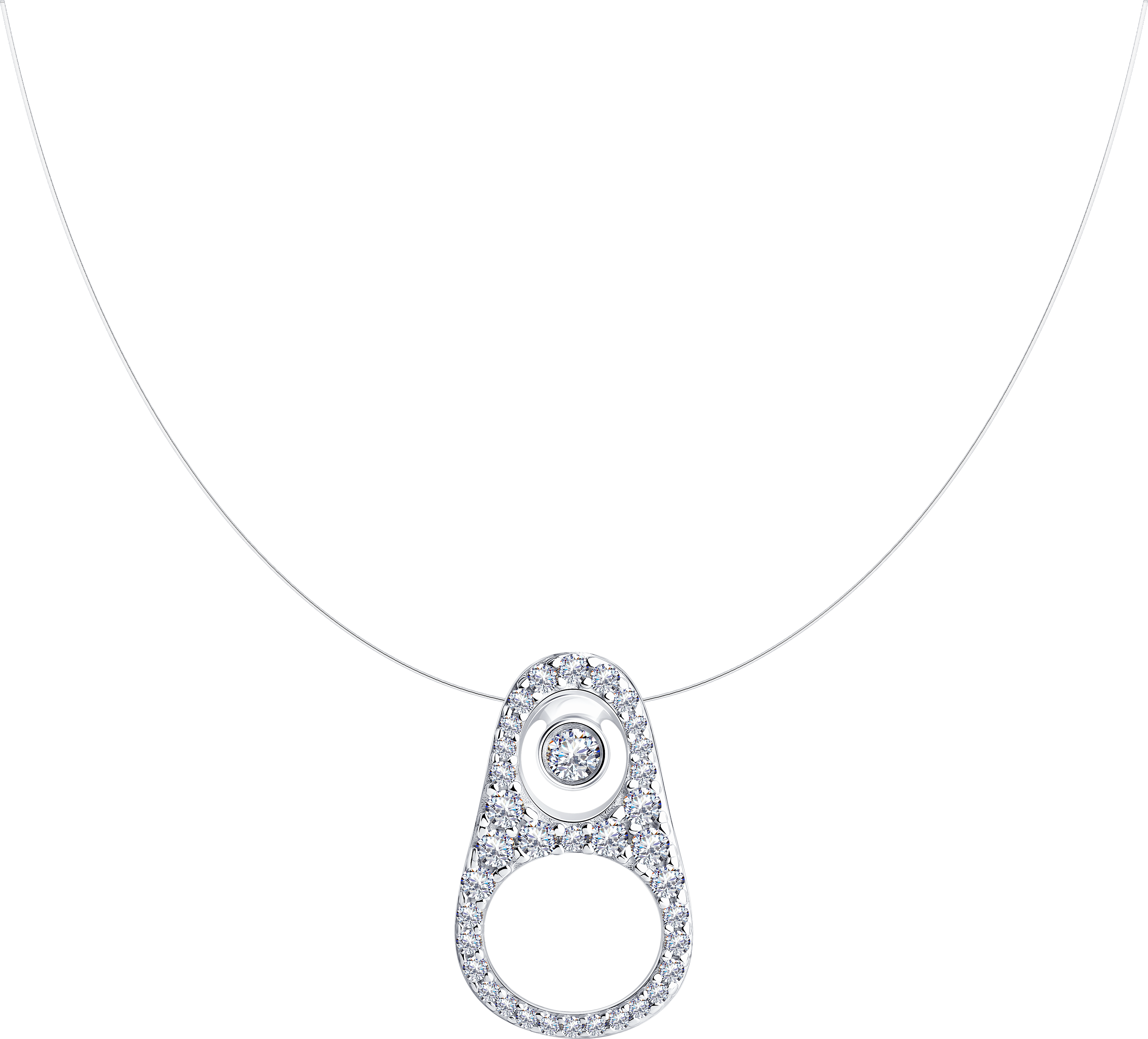 Колье SKLV из серебра с фианитами 2000₽