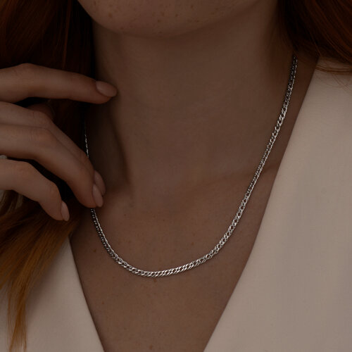 Цепь ромб из серебра - фото 3