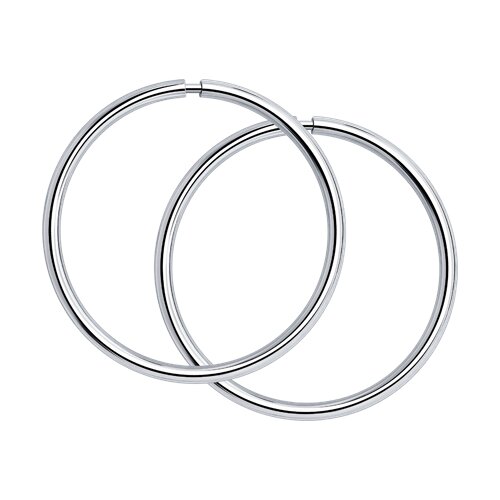 Серьги конго из серебра - фото 2