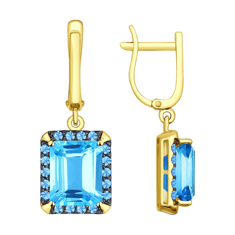 

Серьги SOKOLOV из желтого золота с топазами