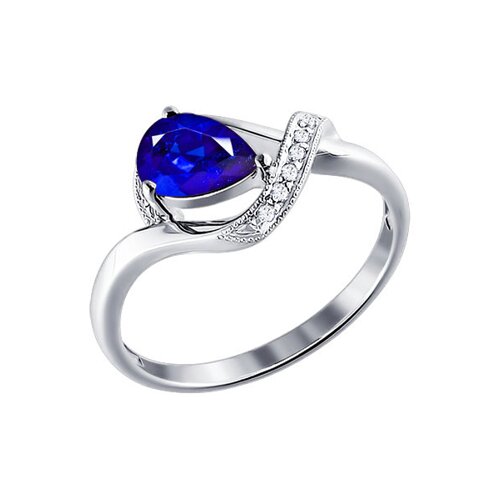 

Кольцо SOKOLOV из белого золота с бриллиантами и сапфиром