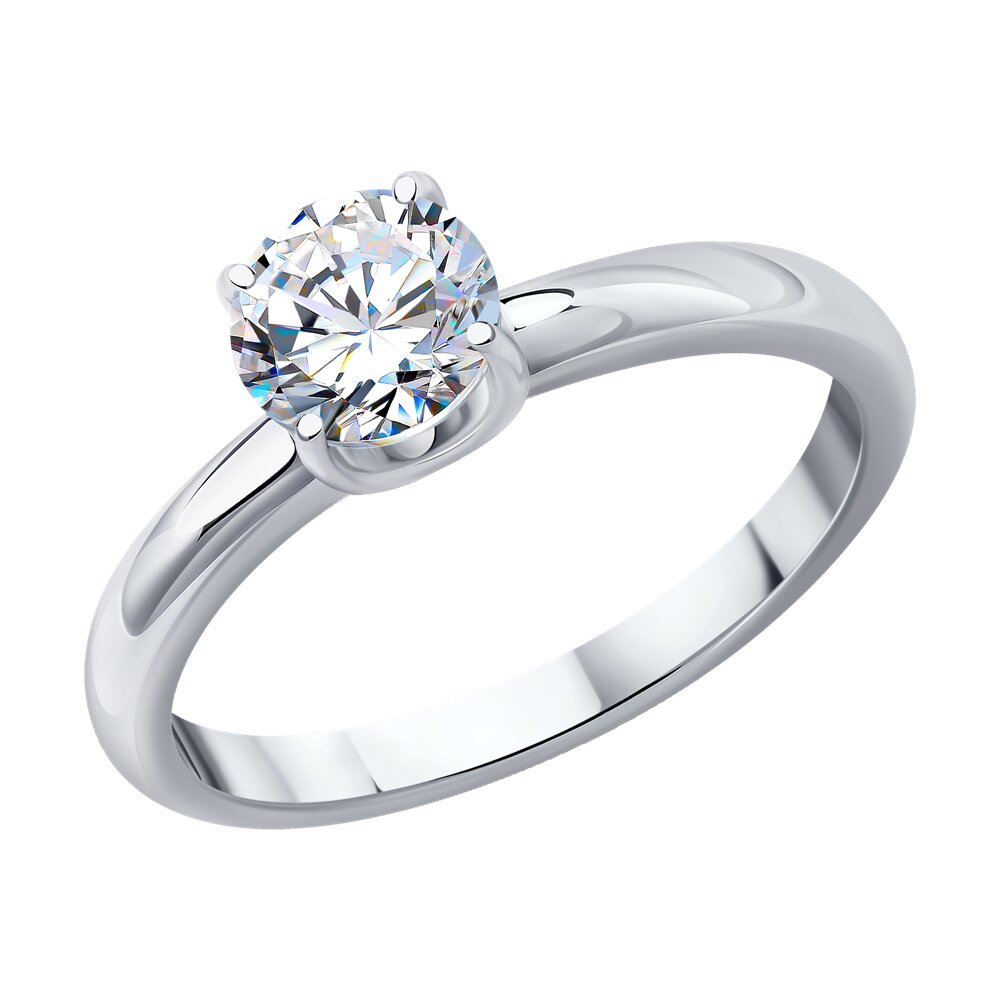 Кольцо SOKOLOV Diamonds из белого золота с бриллиантом