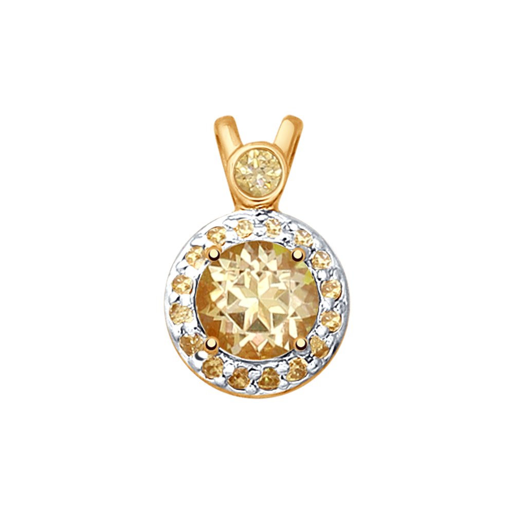 

Подвеска SOKOLOV из золота с топазами Swarovski и жёлтыми Swarovski Zirconia