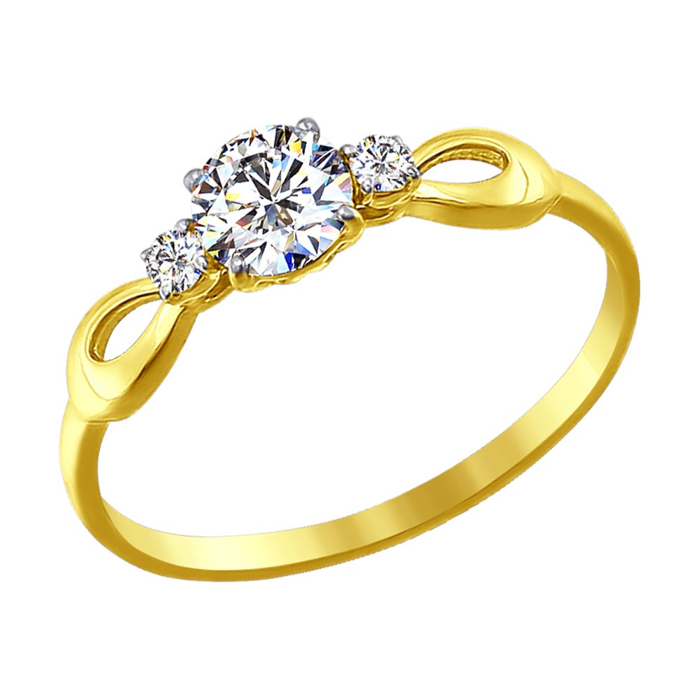 

Кольцо SOKOLOV из желтого золота со Swarovski Zirconia