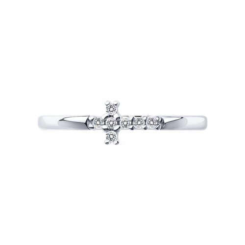 Кольцо из серебра с фианитами - фото 2