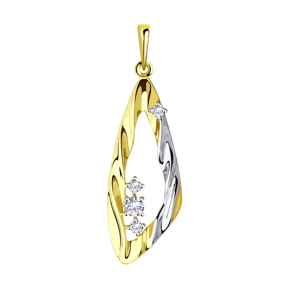 

Подвеска SOKOLOV из желтого золота с фианитами