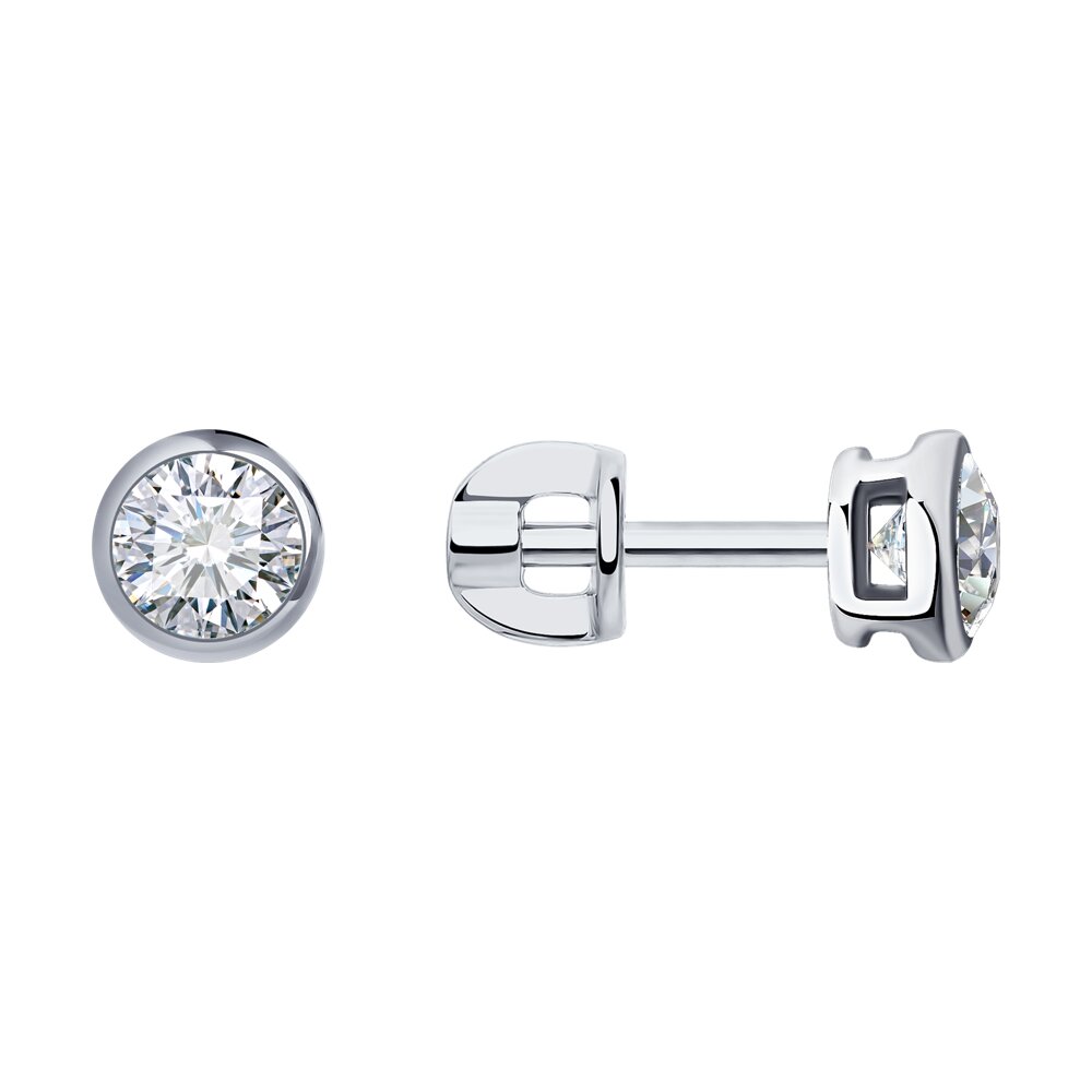 Серьги SOKOLOV Diamonds из белого золота с бриллиантами