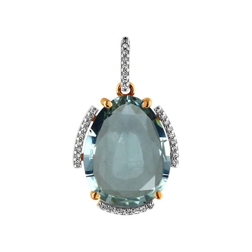 

Подвеска SOKOLOV из золота с кварцем и фианитами