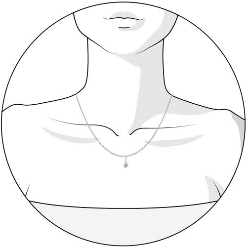 Подвеска из серебра с фианитом - фото 4