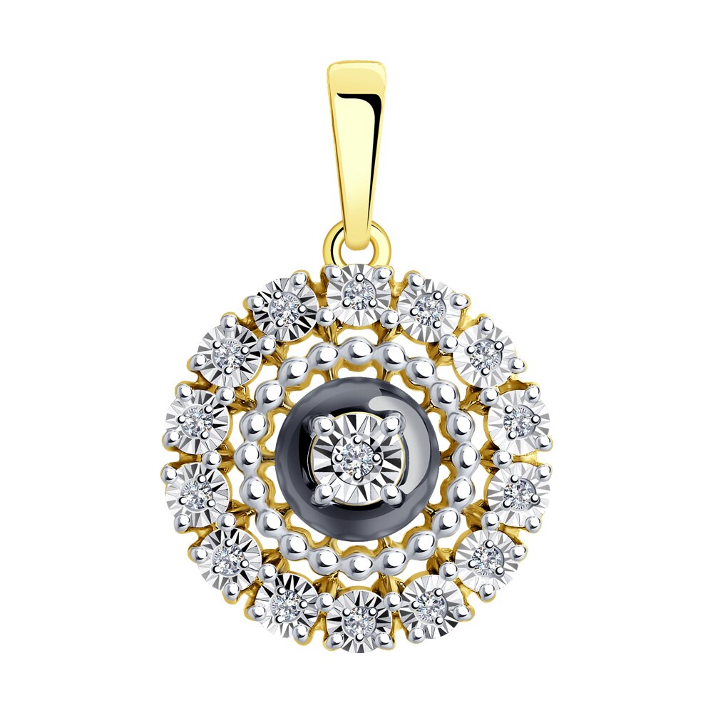 Подвеска SOKOLOV Diamonds из комбинированного золота с бриллиантами