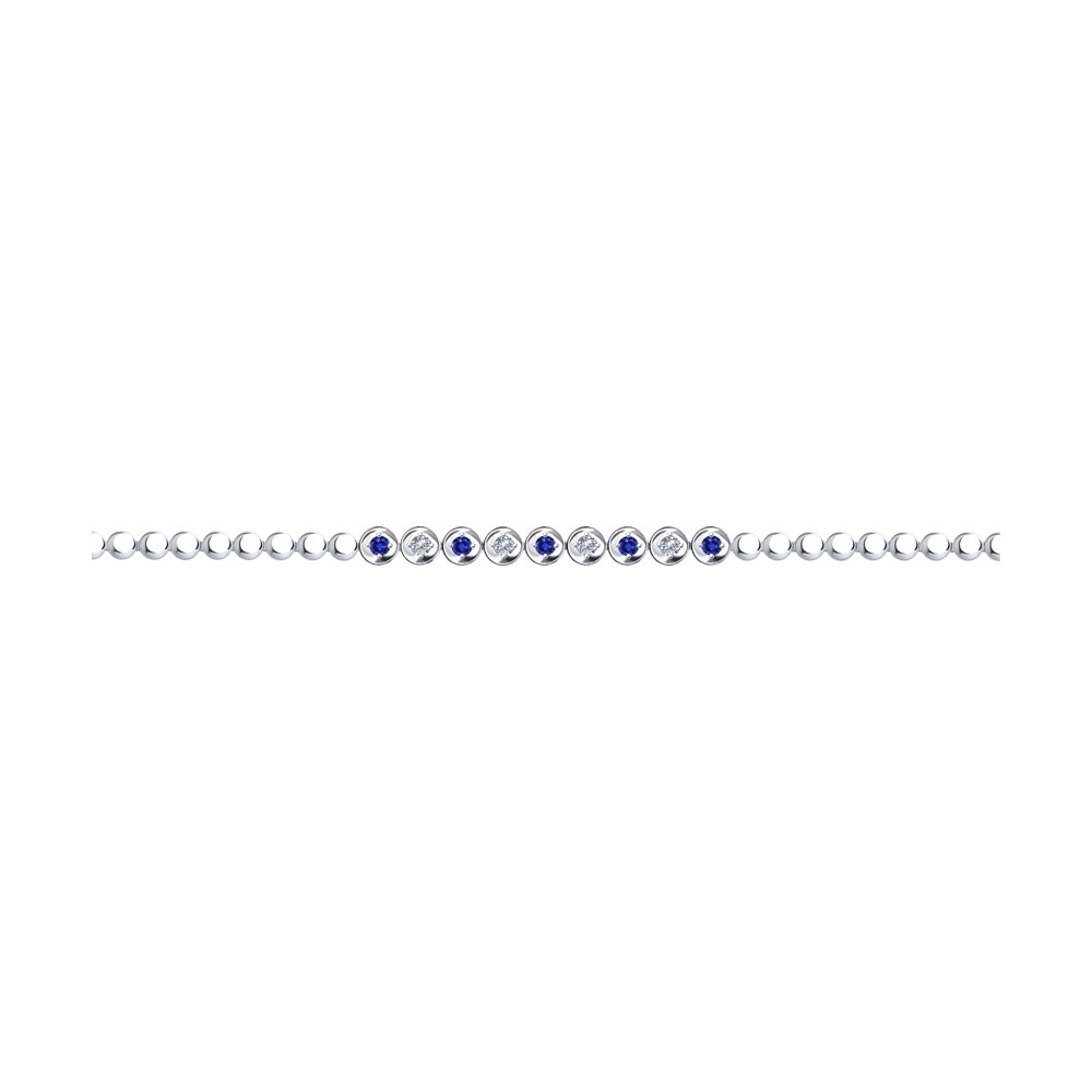 

Браслет SOKOLOV Diamonds из белого золота с бриллиантами и сапфирами
