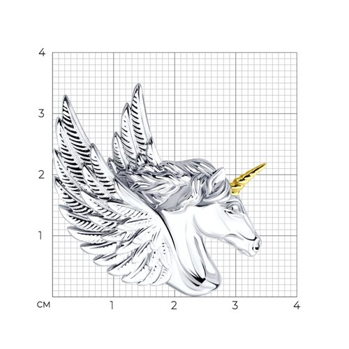 Брошь из золочёного серебра - фото 5