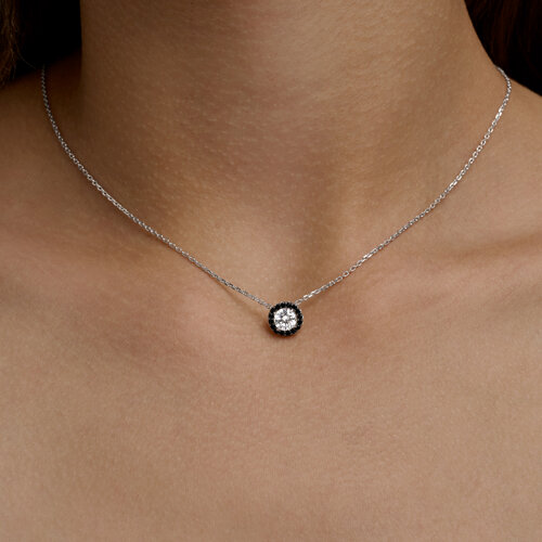 Колье из серебра с фианитами - фото 3