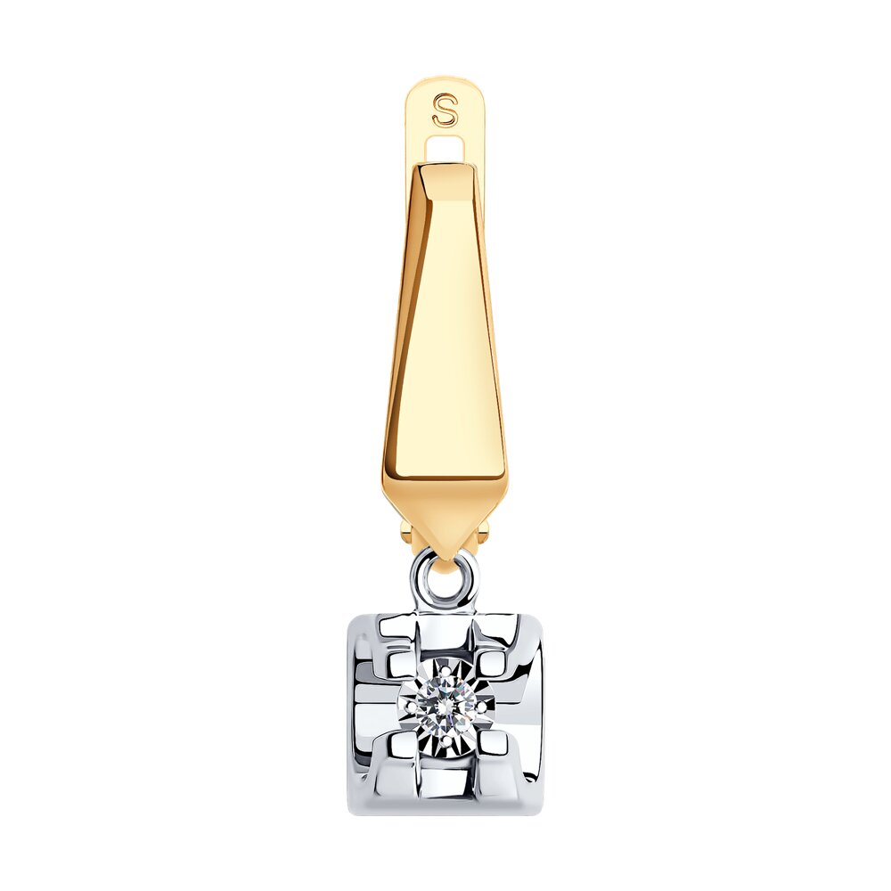 

Серьга SOKOLOV Diamonds из комбинированного золота с бриллиантом
