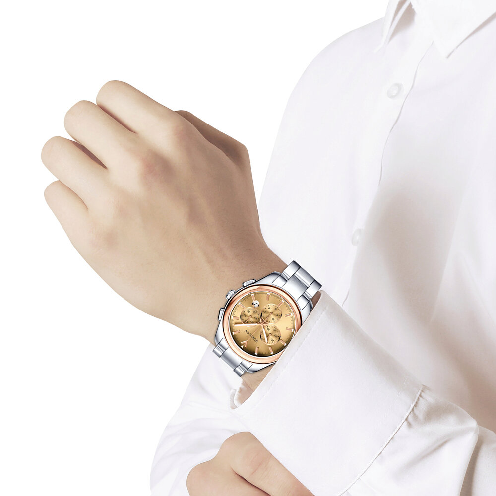 фото Мужские часы sokolov из золота и стали