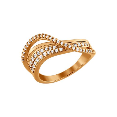 

Кольцо SOKOLOV из золочёного серебра с фианитами