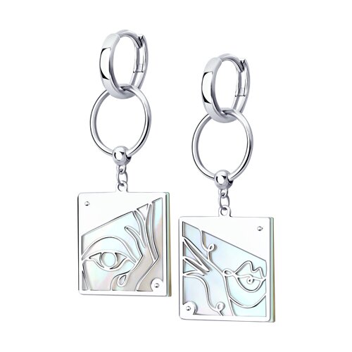 Серьги из серебра с перламутром - фото 1