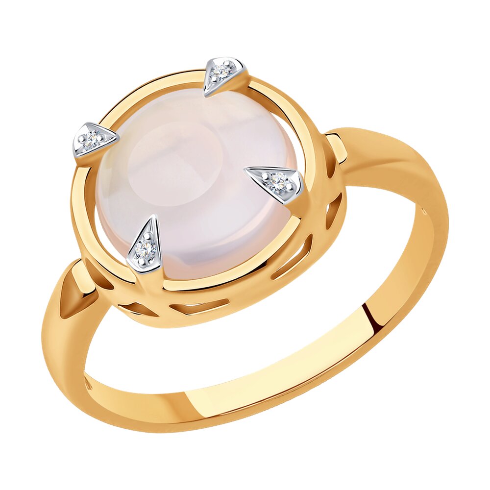 

Кольцо SOKOLOV Diamonds из золота с бриллиантами и кварцем