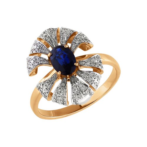 

Кольцо SOKOLOV из золота с бриллиантами и сапфиром