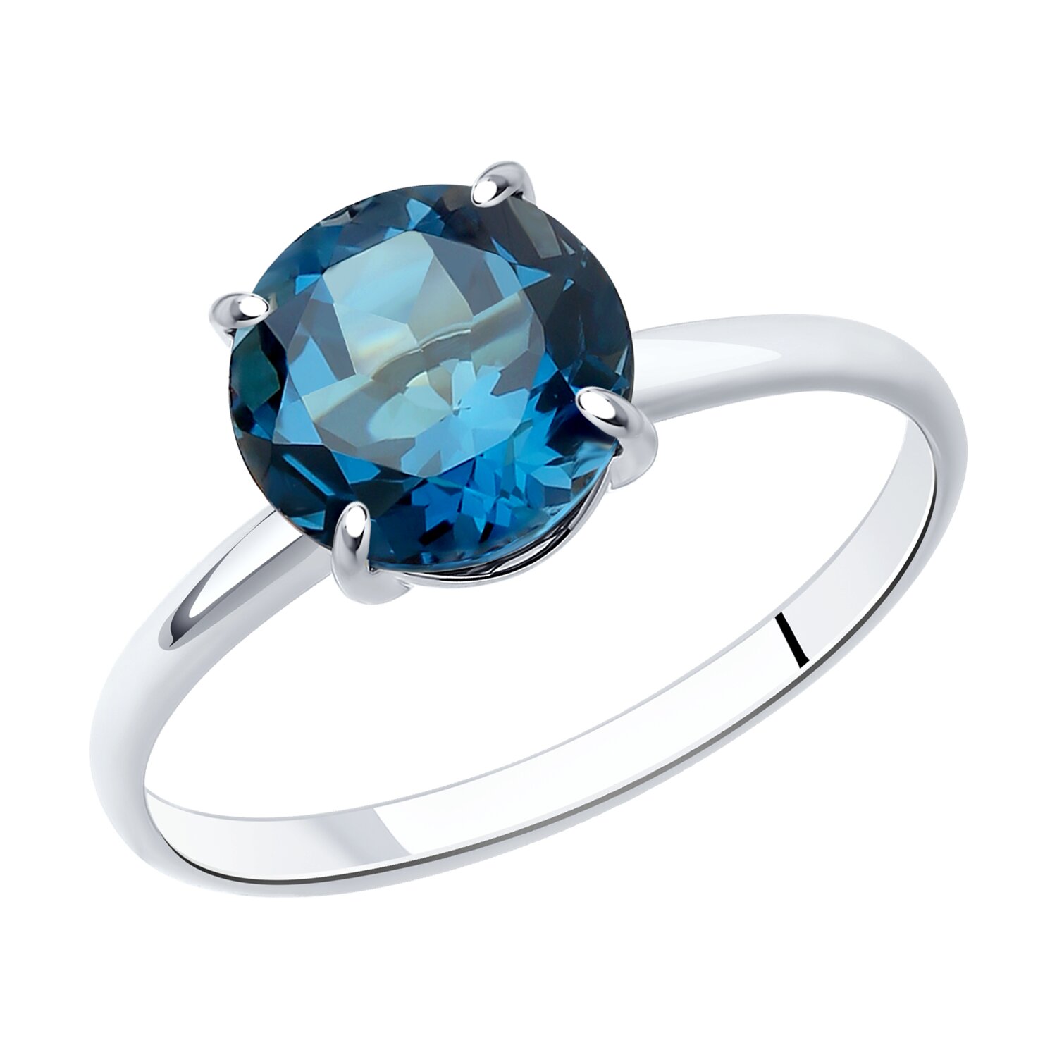 Кольцо из серебра с лондон топазом SOKOLOV - купить в официальном ...