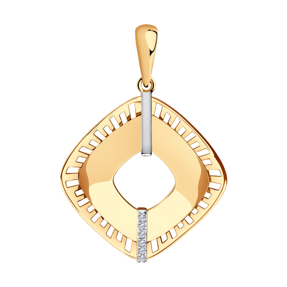 фото Подвеска sokolov из золота с фианитами