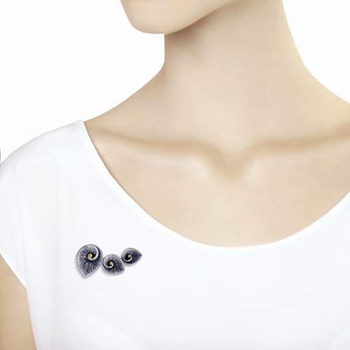 Брошь из золочёного серебра - фото 2