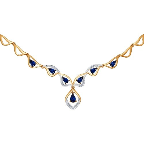 

Колье SOKOLOV Diamonds из золота с бриллиантами и сапфирами