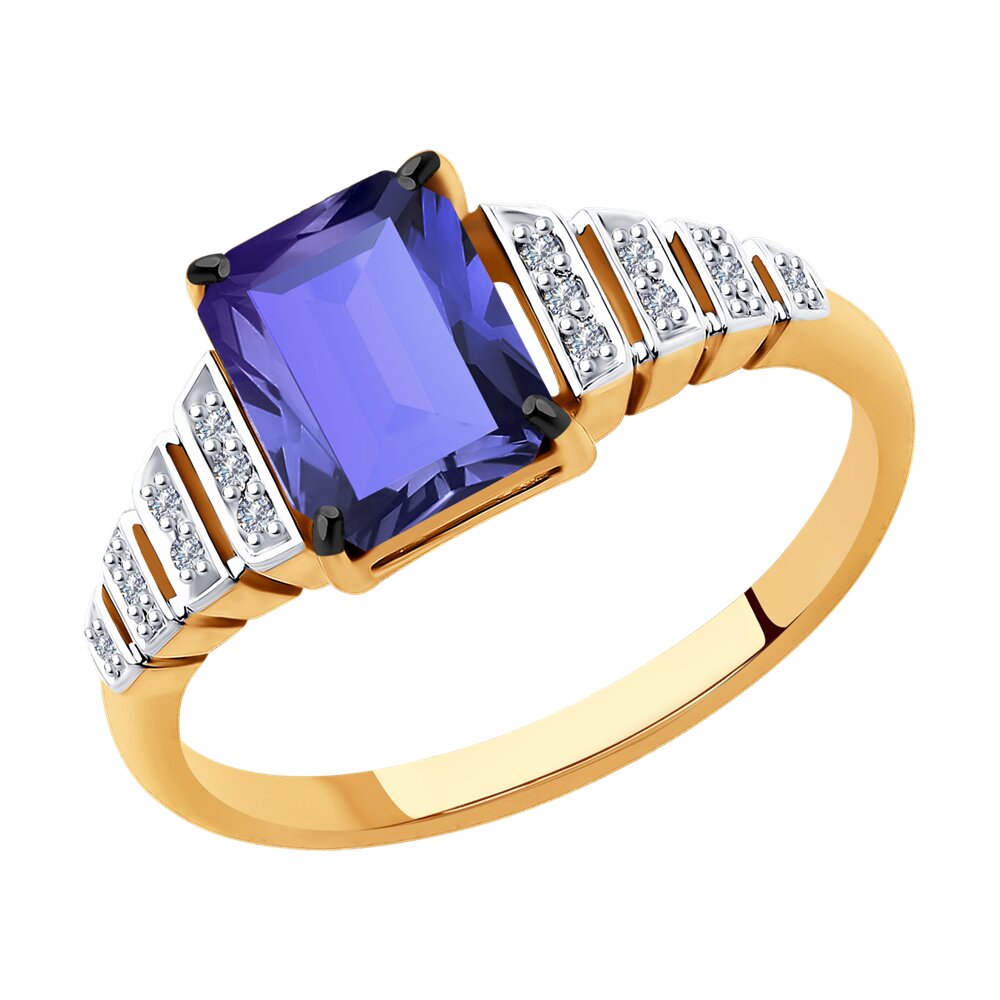 

Кольцо SOKOLOV Diamonds из золота с бриллиантами и танзанитом