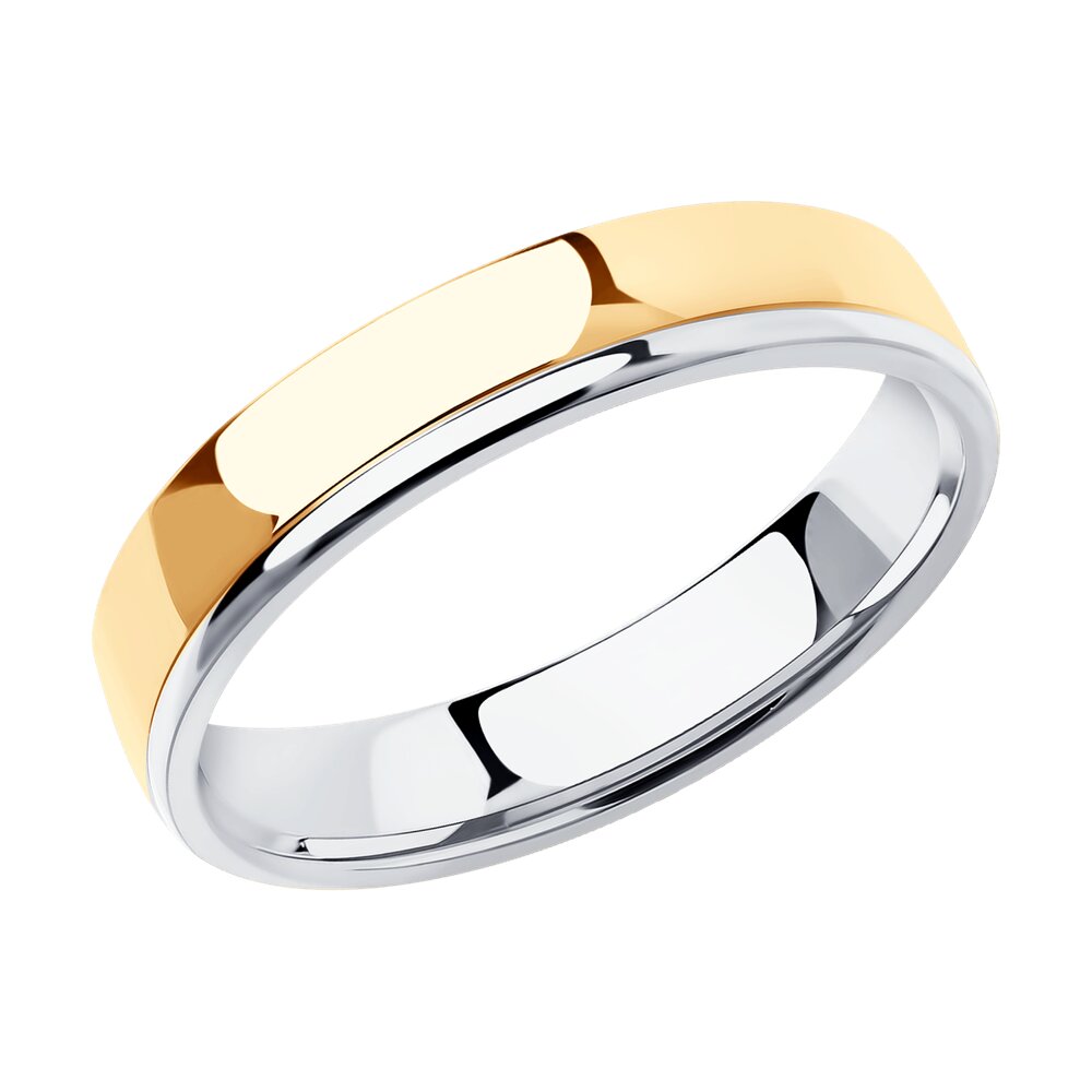 фото Обручальное кольцо sokolov из комбинированного золота