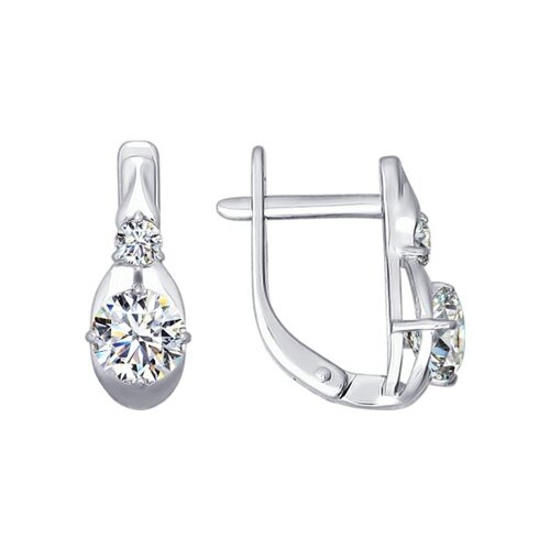 

Серьги SOKOLOV из белого золота со Swarovski Zirconia