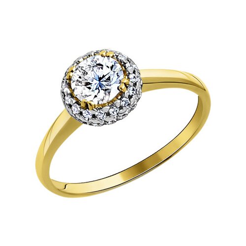 

Помолвочное кольцо SOKOLOV из жёлтого золота с swarovski zirconia