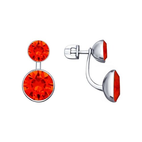 

Серьги-пусеты SOKOLOV из серебра с оранжевыми кристаллами Swarovski