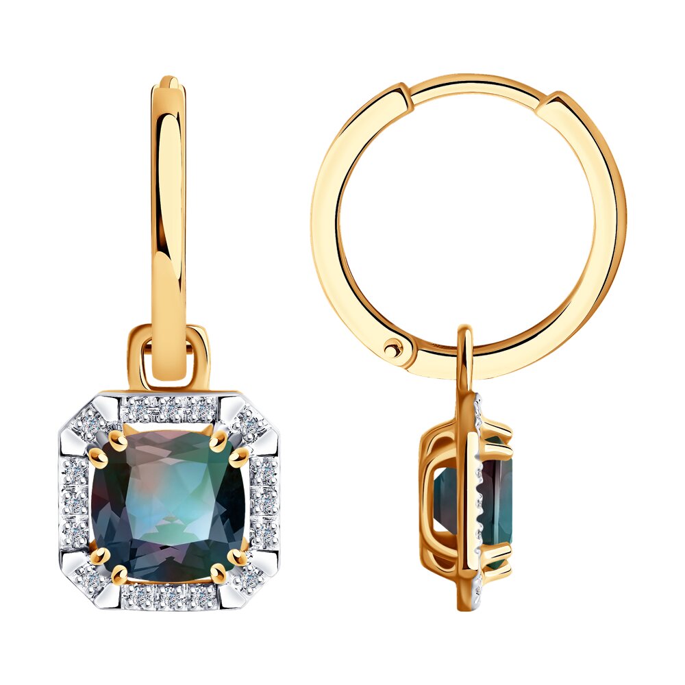 

Серьги SOKOLOV Diamonds из золота с бриллиантами и александритами