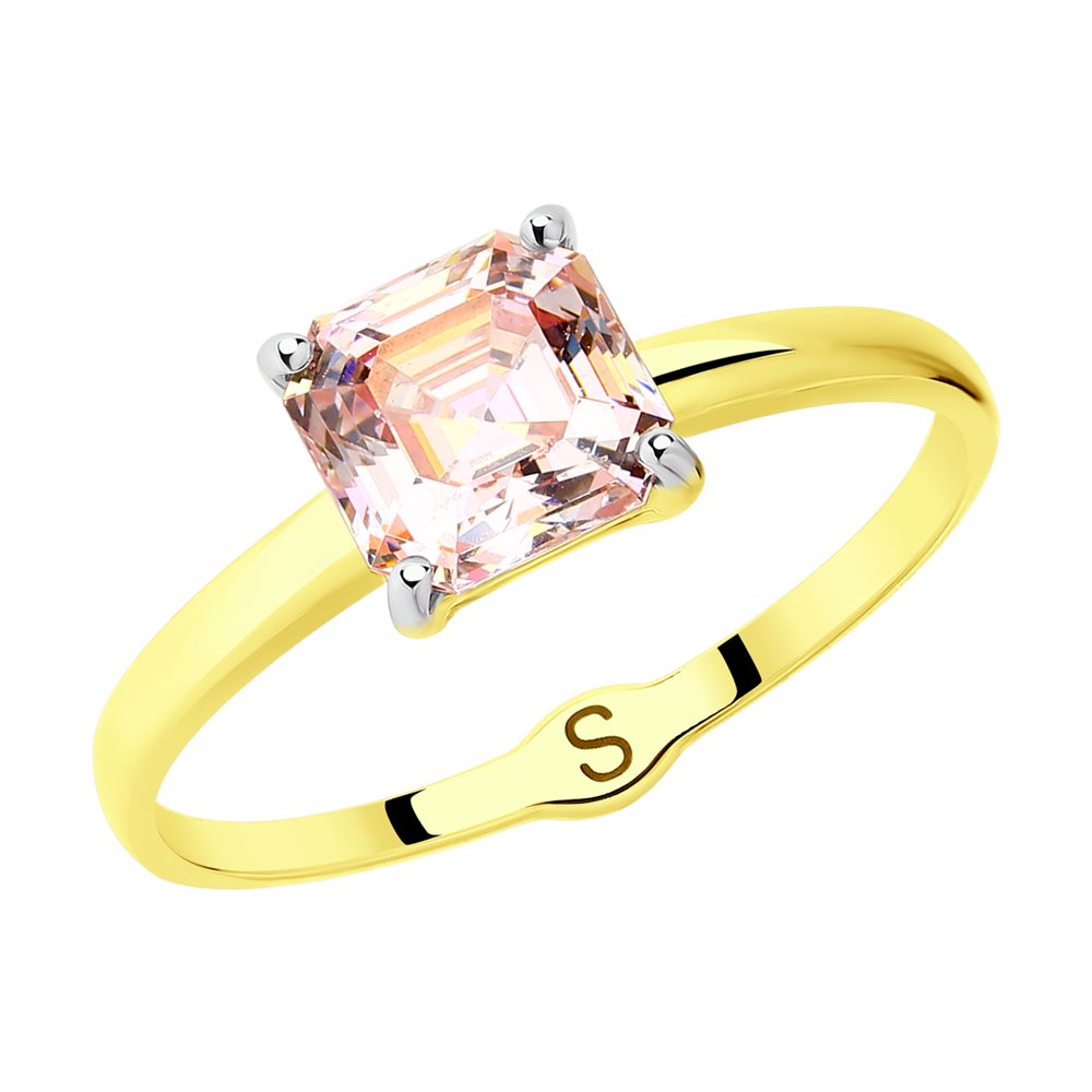 

Кольцо SOKOLOV из желтого золота с фианитом Swarovski