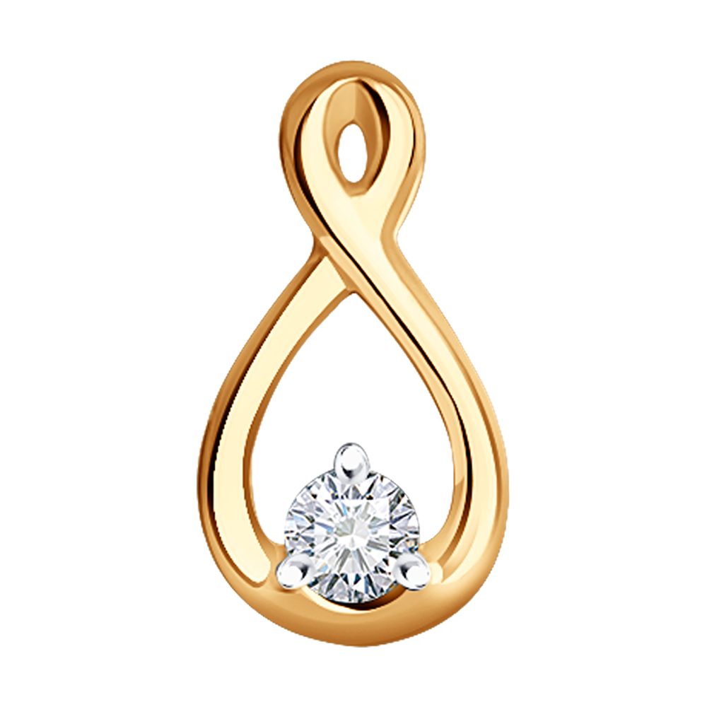 фото Подвеска sokolov diamonds из золота с бриллиантом