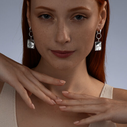 Серьги из серебра с перламутром - фото 4