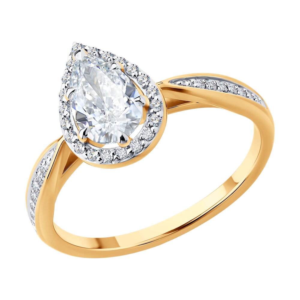 Кольцо SOKOLOV из золота с бриллиантом выращенным 314990₽