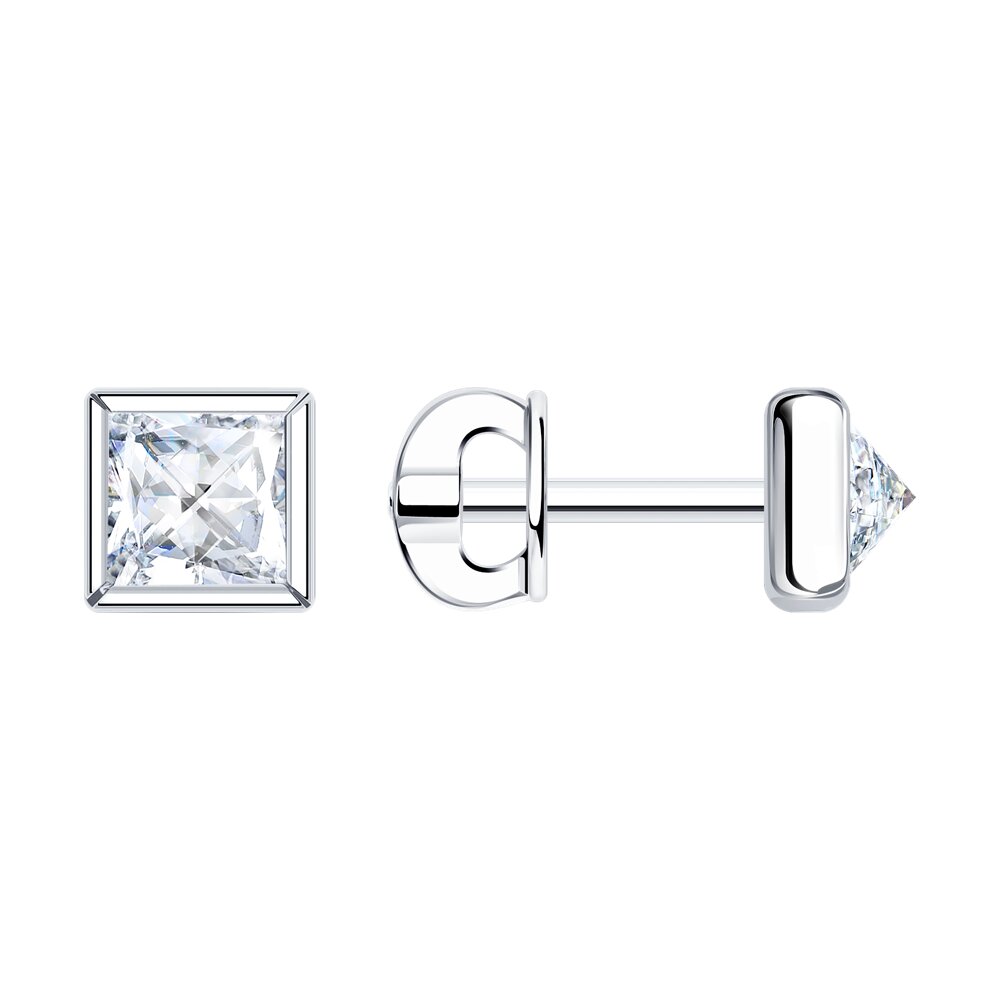 

Серьги SKLV из серебра с фианитами