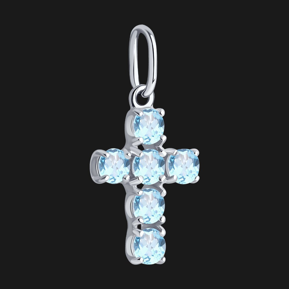 Подвеска SOKOLOV из серебра с топазами, фото 4